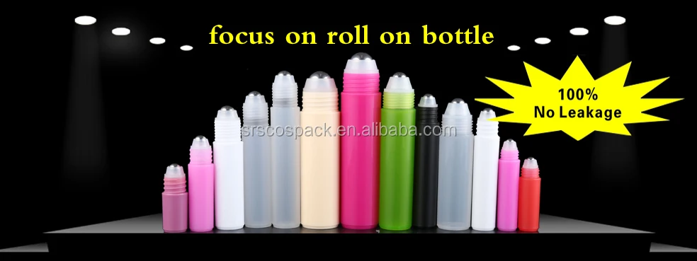 Cosmetic Packaging Supplier Design 10ml Airless Roller Bottle Pressed Roll On Bottle For Eye Cream 