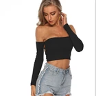 Women's Sexy Tops Slim Halter Strap Long Sleeve T-Shirt Beach Holiday wrapped chest