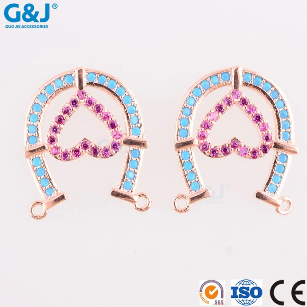 Guojie brand sale women jewelry necklace high quality simple design customize rose gold blank heart pendant