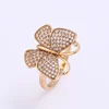 11985 Christmas gift 18k gold color butterfly ring