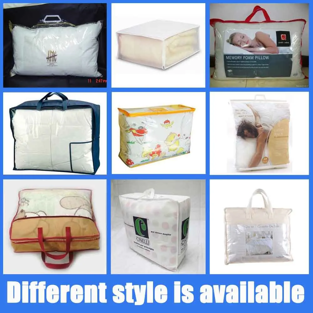 Transparent Bed Sheet Blanket Pillow Packaging Storage Plastic Pvc