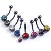 Surgical Steel Body Piercing Jewelry Gem Belly Button Rings Navel Bars