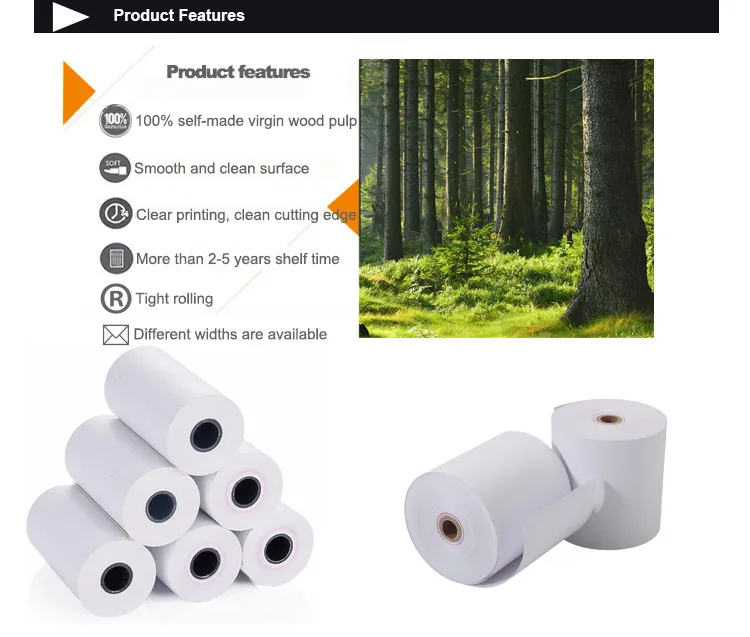 jumbo thermo paper rolls thermal paper roll 37mm termic paper