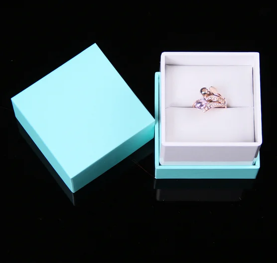 ring boxes blue high-end jewelry gift boxes