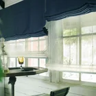 Custom Motorized Different Types Fabric Roman Blinds