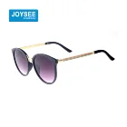 Joysee 2019 Round Front Fashionable PC Frame Sunglasses Three Lines On the Temples Cheap Sun Glasses