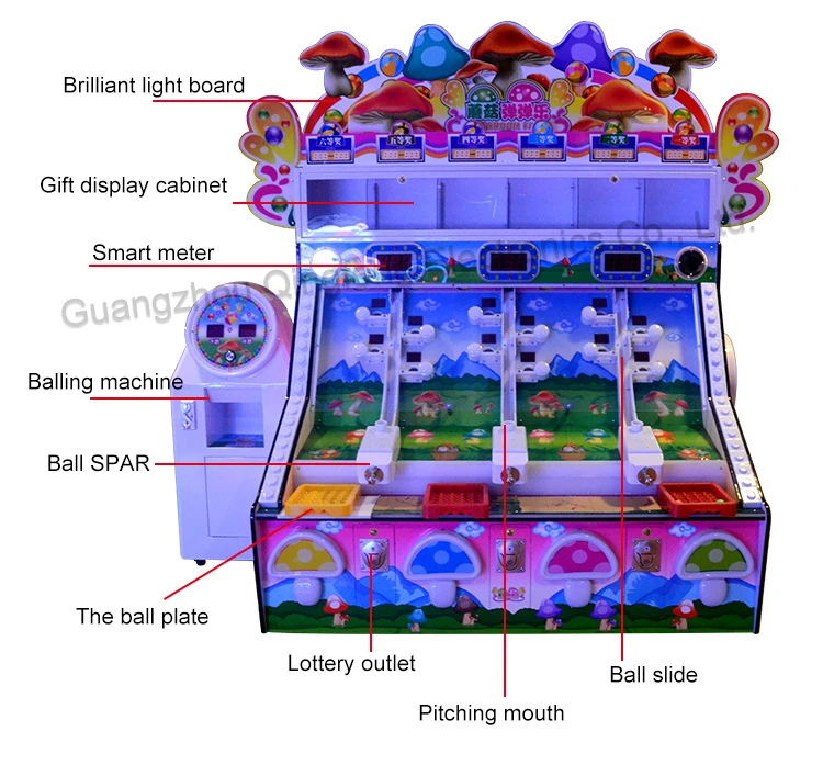 amusement park coin operated mushroom pinball game machine pinball machine sale for game center