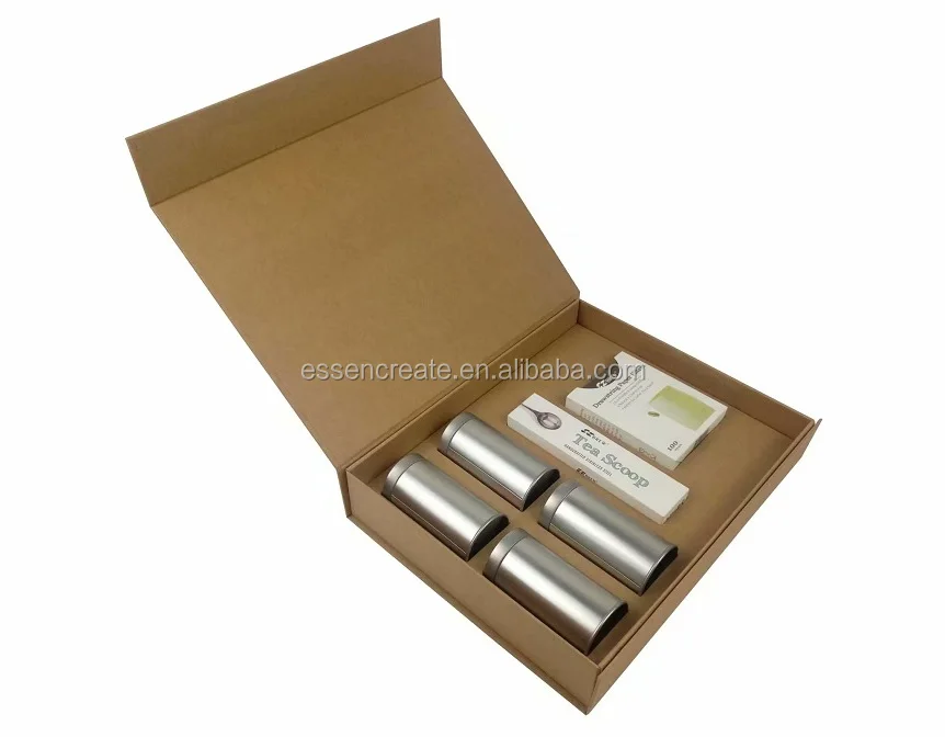 custom luxury eco-friendly tea metal can collapsible foldable