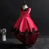 New arrival in spring kid wear red princess dress long tail girl evening dresses for 8 years kids clothes for Performance
