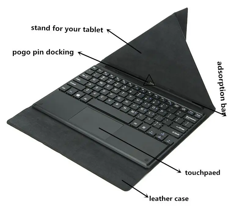 10.1 inch pu case keyboard with mouse function rohs