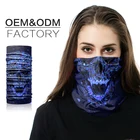 Wholesale custom cycling polyester multifunctional skull tube seamless bandana