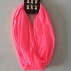Plain solid multi round neck scarf infinity multifunctional loop