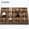 FANXI Functional Shop Organizer 12 Pillows Silver Grey Watch Bangle Bracelet Holder Jewelry Display Trays Velvet Pillow Tray
