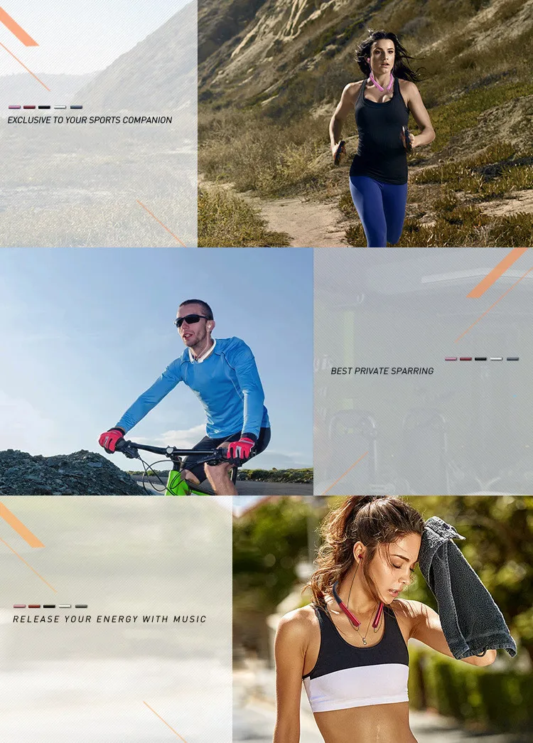 SYYTECH HB-905 neckband retractable wireless Noise reduction headset V4.0Bluetooth stereo sports Headphones - ANKUX.COM