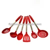 6Pcs Red innovation silicone utensil kitchenware approved of FDA or LFGB
