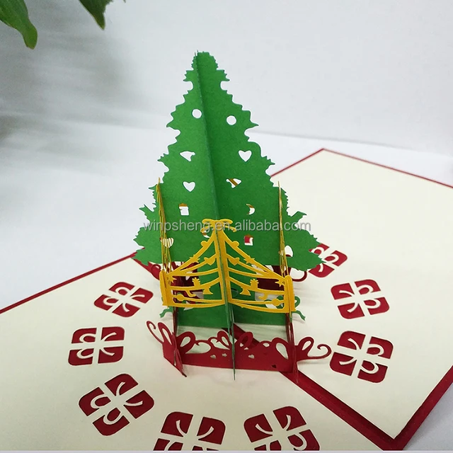 merry xmas 3d pop up greeting cards