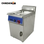 CHINZAO Alibaba Supplier Floor Type 1-Tank 2-Basket Gas Fryer With Cabinet