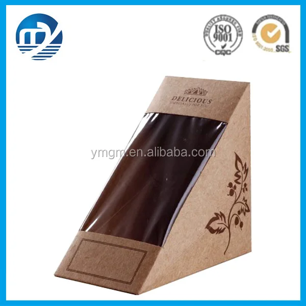 hot sale triangle sandwich paper box for packaging