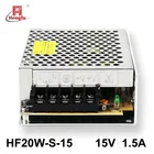 15V 1.5A Hengfu HF20W-S-15 SMPS single output AC DC switching power supply