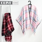 2019 Spring Latest Ladies Woven Plaid 100% Acrylic Lady Scarf Pashmina Shawl