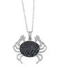 Bling animal shape crab necklace with silver jeweley