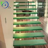 floating staircase/hidden cantilever stairs/enter wall type stair with glass step ,wood treads