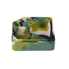 RENJIA high quality new design square ashtray comfortable silicone ashtray personalized glass ashtray