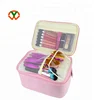 Best Selling Stylish 2 Layer Pu Leather Brush Bag Makeup Case Cosmetic Bag