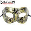 Hot Sale Gold Silver Color Venice Masks Copper-colored half face eye mask for men