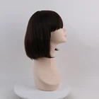 Doll glueless human hair full lace black wig