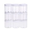 8 oz Clear Plastic Slime Container / Storage Jars Wide-mouth White Lid, Can Customized