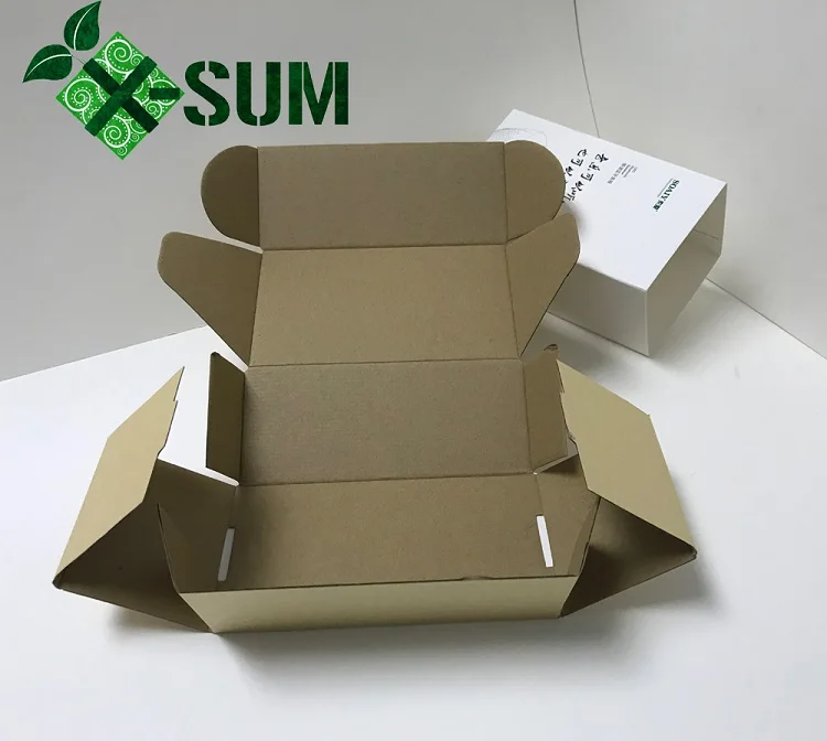 high quality custom printed cheap white corrugated cardboard box