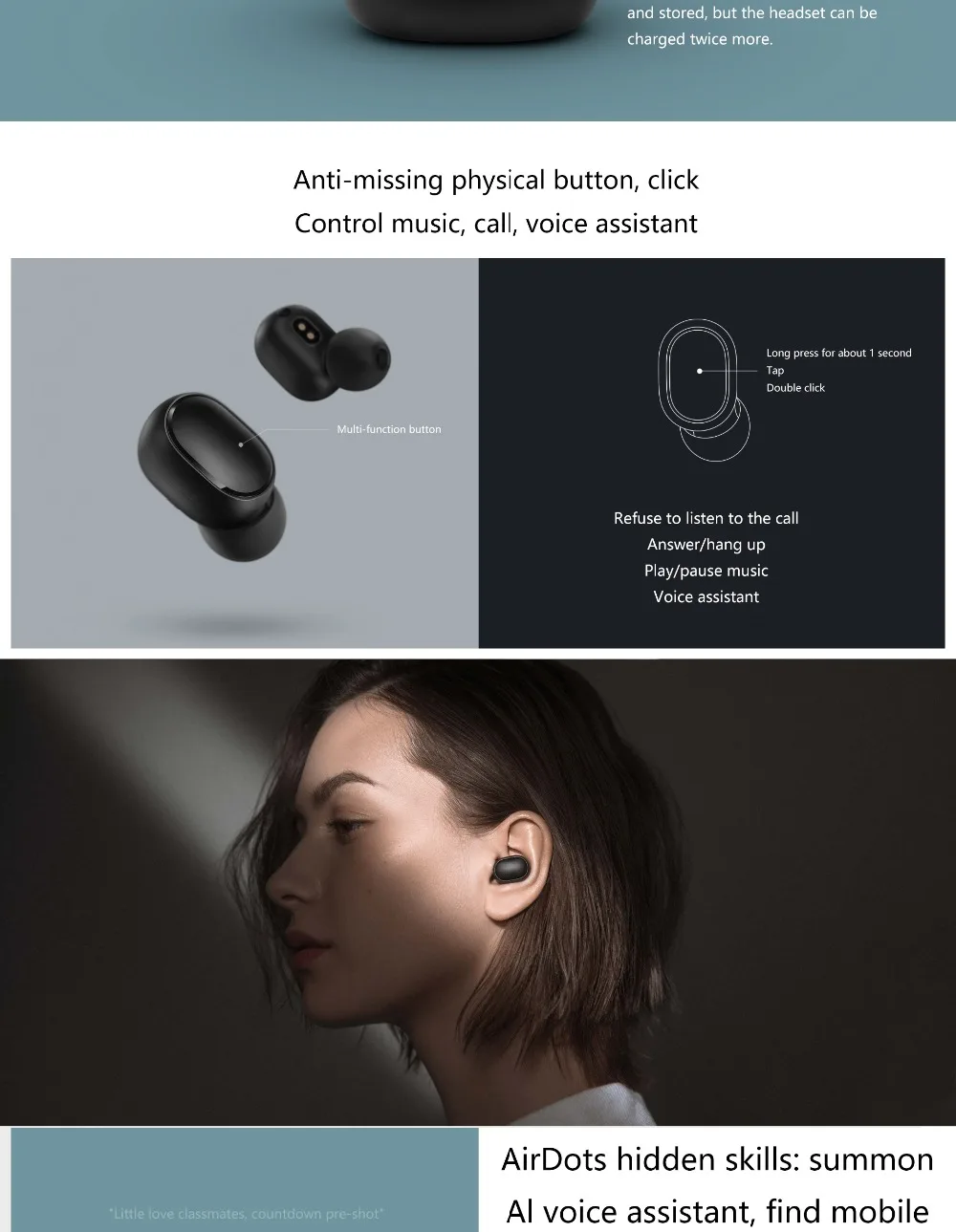 Original Xiaomi Redmi AirDots TWS wireless headphone bluetooth headset - ANKUX.COM