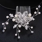 Factory Wholesale Elegant Simplicity Handmade Luxury Jewelry Hair Comb Bridal Bridesmaid Wedding Dress Accessories