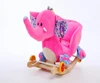 Cute red elephant plush baby rocking chair toys animal rocker