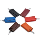 Custom fashion design logo printed leather keychain with your own logo