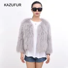 Fashion fur jacket with white raccoon fur knitted jacket for ladies KZ160134
