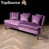 Guangzhou Inner Solid Wooden Frame Violet 3 Seater Sofa Set