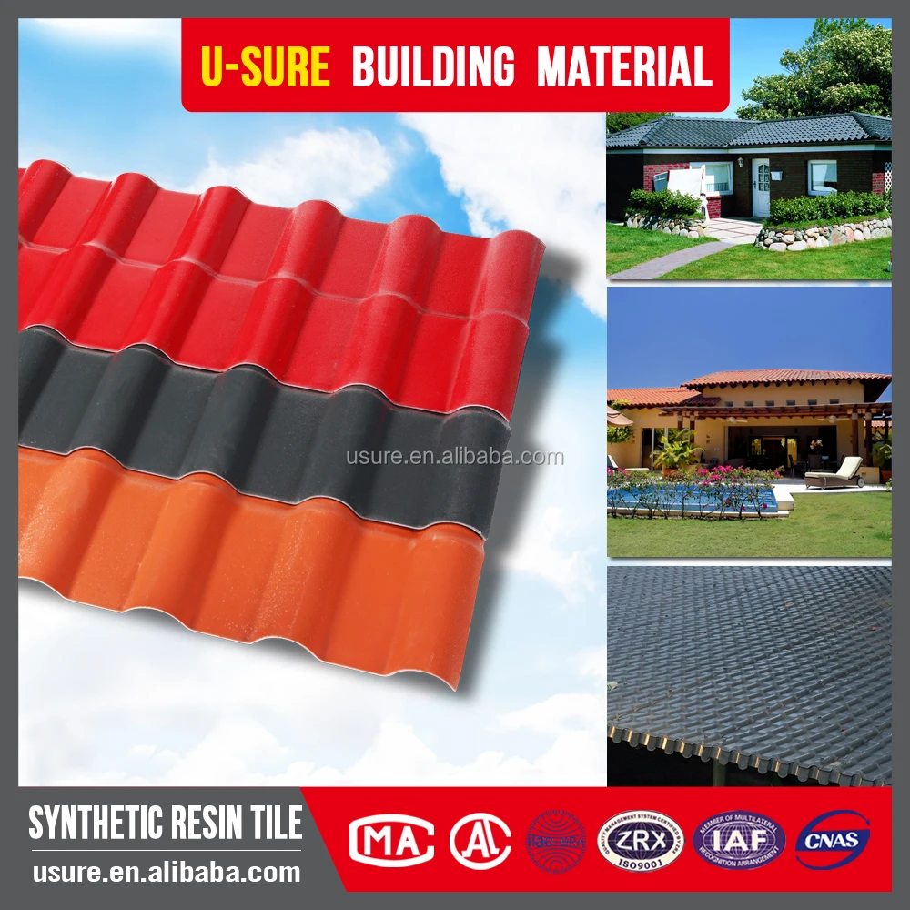 Sun sheds Light weight mgo spanish synthetic resin roof tile