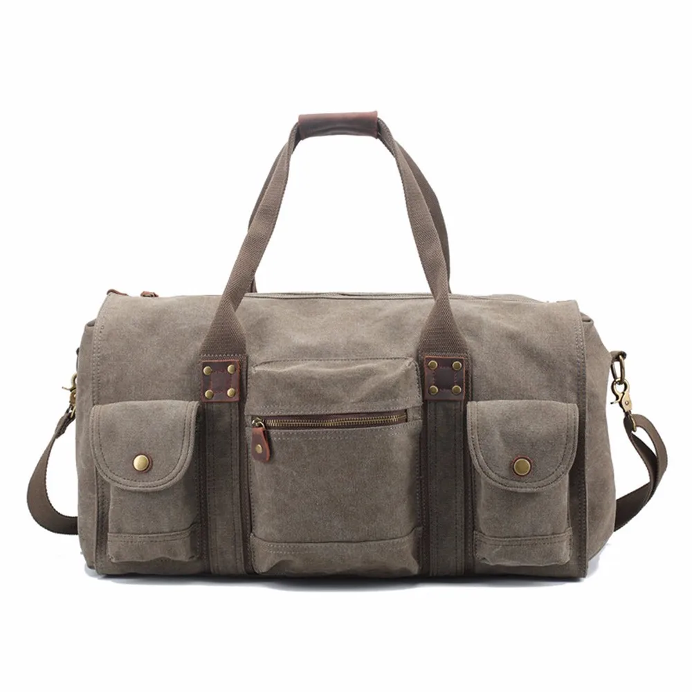 Factory High Quality Canvas Large Capacity Travel Bags Outdoor Luggage Bags