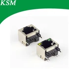 Base-t Modular Jack RJ45 + USB Stacked Transformers RJ45 Connector