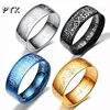Wholesale Muslim Titanium Steel Stainless Steel Jewelry 18k Gold Ring Men Customizable