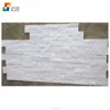 Natural Pure White Stacked Stone Slate Quartzite Ledgestone Veneer Wall Cladding Exterior Panel