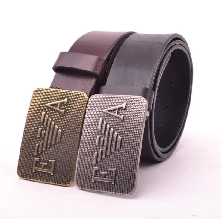 2015 New! Men's Designer Belt/Head Layer Cowhide Leather Belt/Genuine Leather Belt Military Belt/Black Brown Color Free Shipping