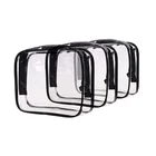 Wholesale clear waterproof travel toiletry organizer cosmetic transparent pvc bag