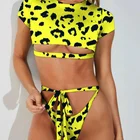 Wholesales High Quality Sexy High Waist Bandage Swimsuit full open sexy photo women bathing suits swimsuit for woman