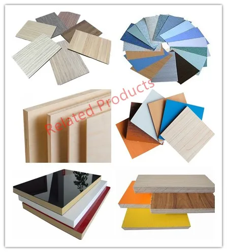 Qinge 20mm E0 glue ultra brighten/matte/relief HPL overlaid surface concrete block board for wardrobes with fsc certification
