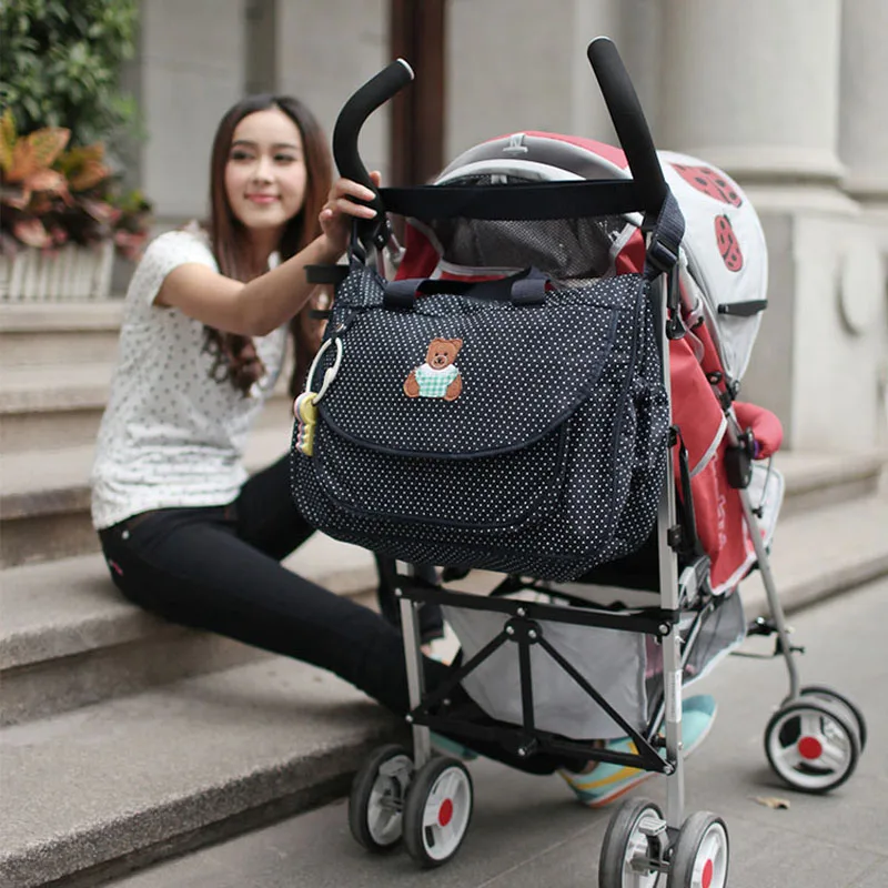 6 PcsSet Baby Diaper Bag Large Maternity Nappy Handbag Multifunction Mummy Travel Baby Care Stroller Tote Shoulder Bags BB6022 (7)