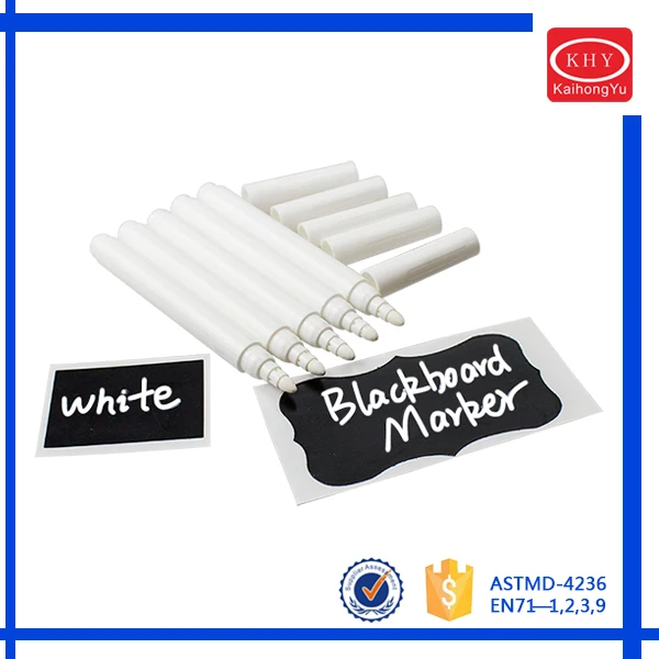 non toxic white color chalk marker with chalkboard stick