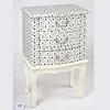 Small bedside table 3 drawers hotel wood night stand white